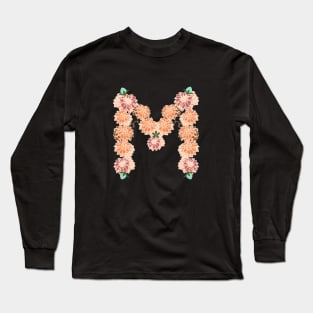 Letter M Floral Long Sleeve T-Shirt